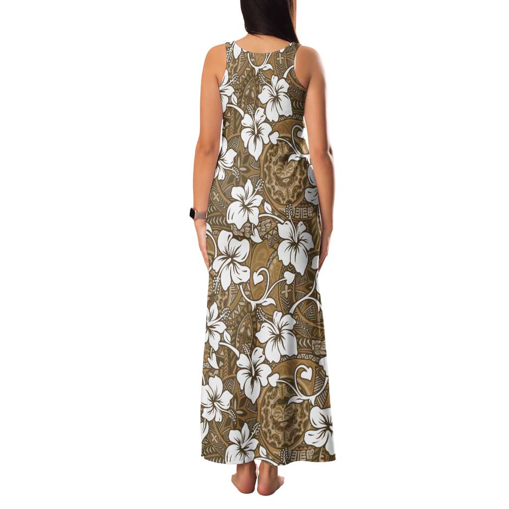 Kuvui Bula Fiji Family Matching Tank Maxi Dress and Hawaiian Shirt Fijian Tapa Seamless Hibiscus LT14 - Polynesian Pride