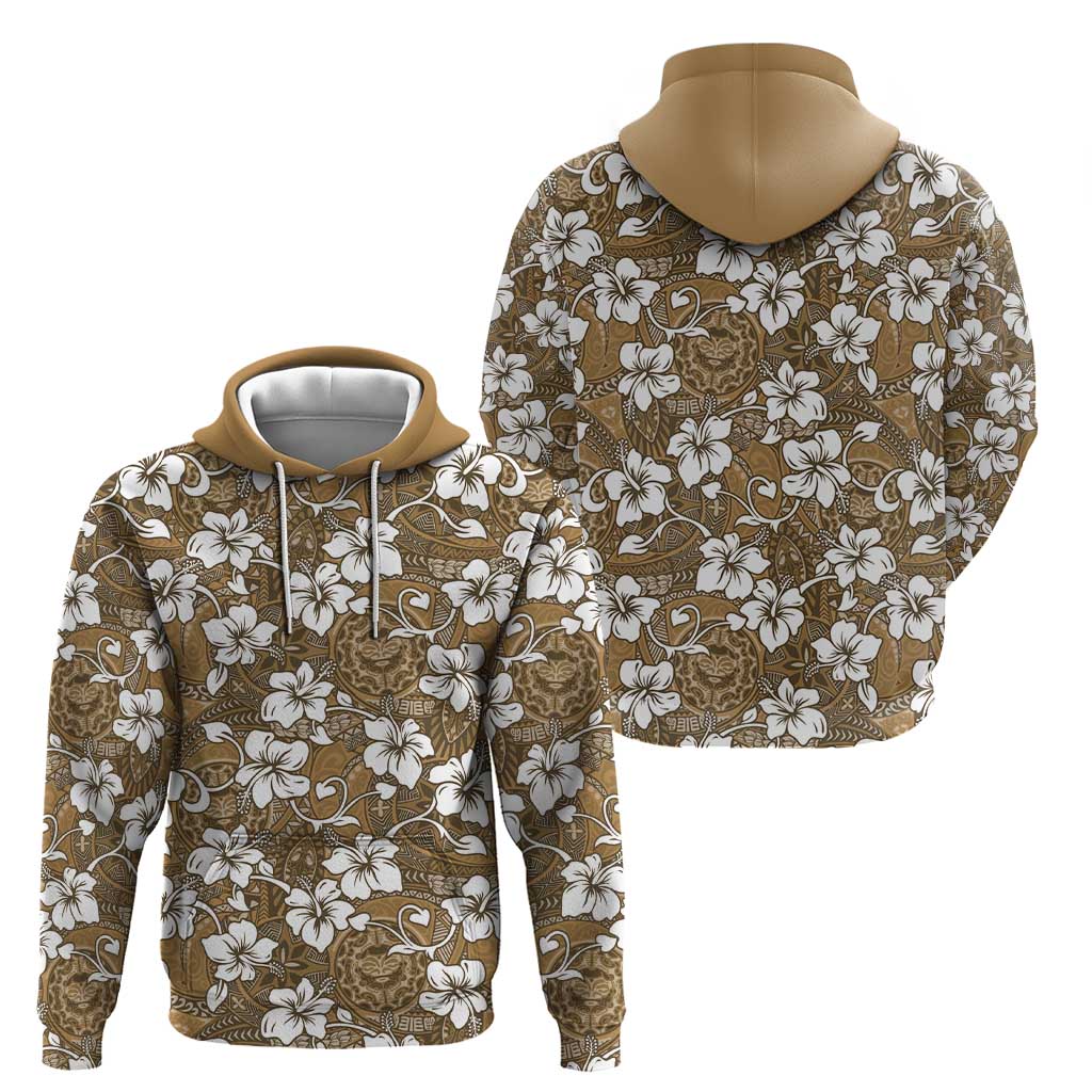 Kuvui Bula Fiji Hoodie Fijian Tapa Seamless Hibiscus - Polynesian Pride