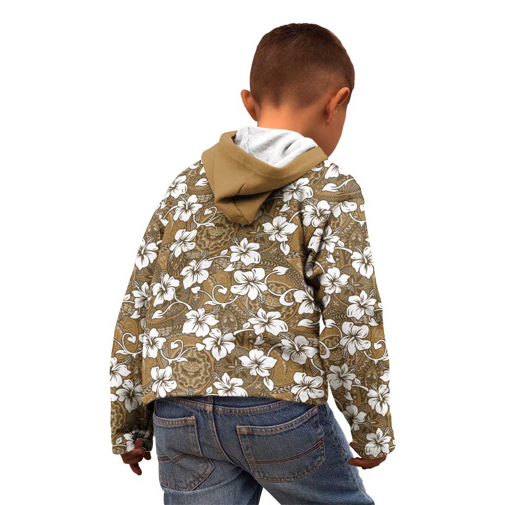Kuvui Bula Fiji Kid Hoodie Fijian Tapa Seamless Hibiscus - Polynesian Pride