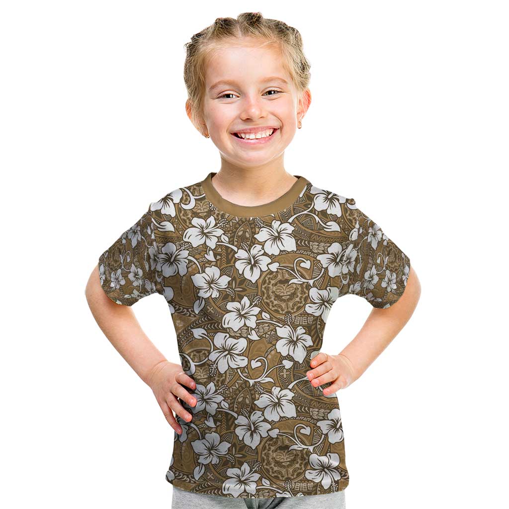 Kuvui Bula Fiji Kid T Shirt Fijian Tapa Seamless Hibiscus - Polynesian Pride