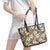 Kuvui Bula Fiji Leather Tote Bag Fijian Tapa Seamless Hibiscus - Polynesian Pride