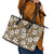 Kuvui Bula Fiji Leather Tote Bag Fijian Tapa Seamless Hibiscus - Polynesian Pride