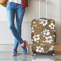Kuvui Bula Fiji Luggage Cover Fijian Tapa Seamless Hibiscus - Polynesian Pride