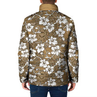 Kuvui Bula Fiji Padded Jacket Fijian Tapa Seamless Hibiscus LT14 - Polynesian Pride