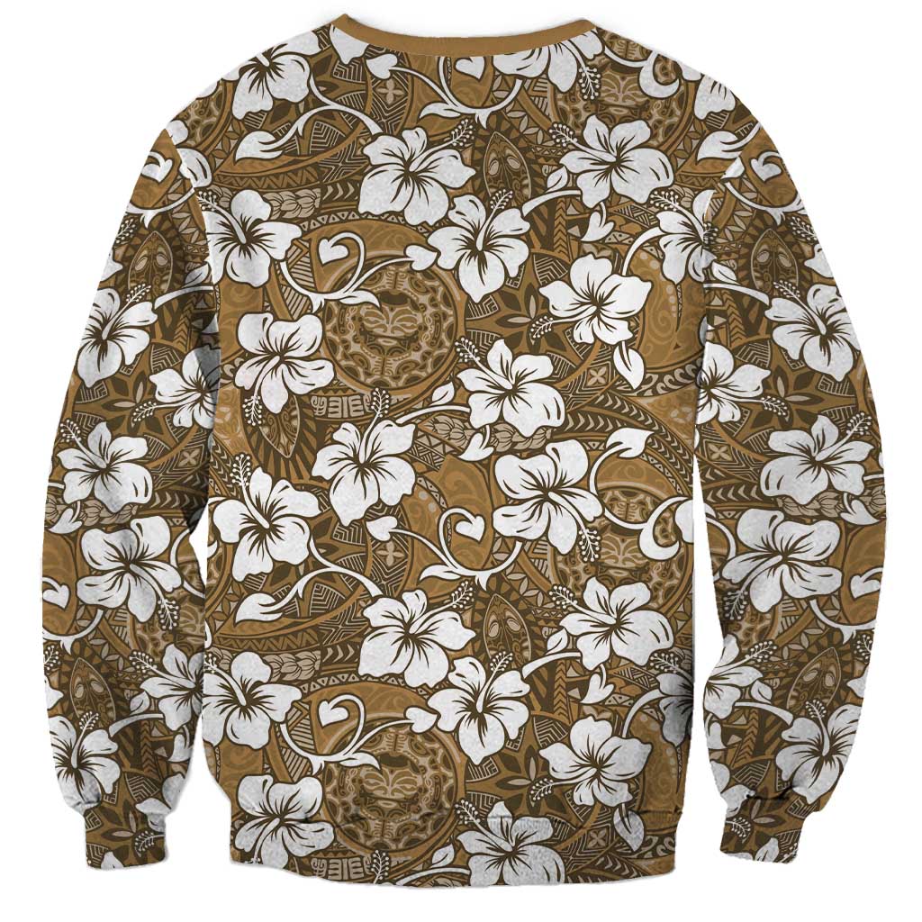 Kuvui Bula Fiji Sweatshirt Fijian Tapa Seamless Hibiscus - Polynesian Pride