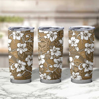 Kuvui Bula Fiji Tumbler Cup Fijian Tapa Seamless Hibiscus - Polynesian Pride