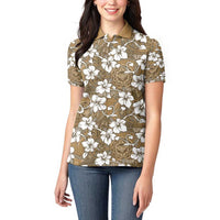 Kuvui Bula Fiji Women Polo Shirt Fijian Tapa Seamless Hibiscus LT14 - Polynesian Pride
