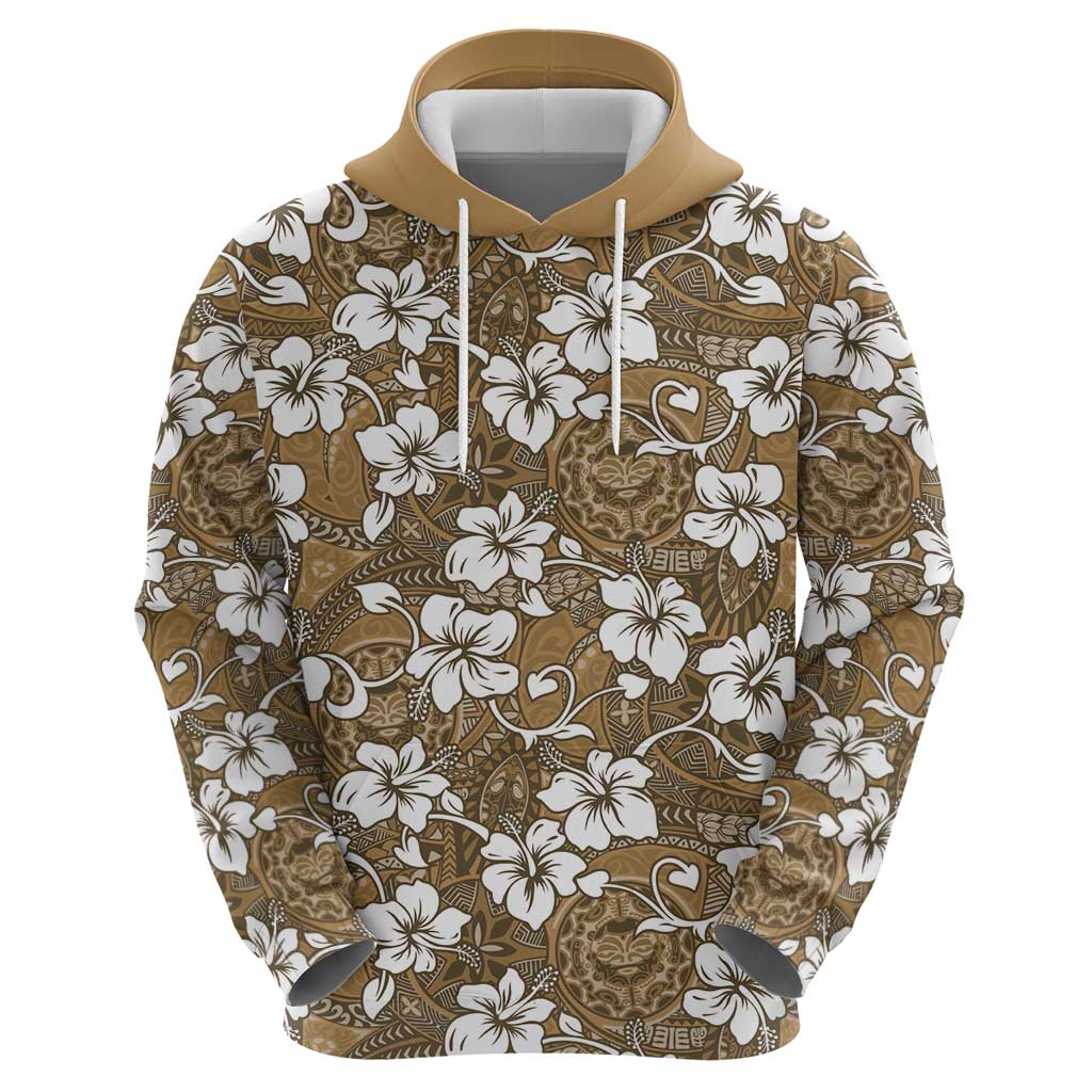 Kuvui Bula Fiji Zip Hoodie Fijian Tapa Seamless Hibiscus - Polynesian Pride