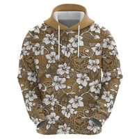 Kuvui Bula Fiji Zip Hoodie Fijian Tapa Seamless Hibiscus - Polynesian Pride