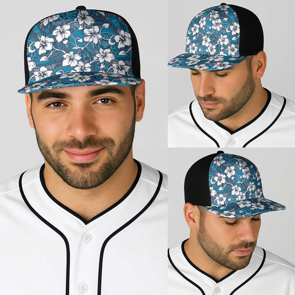 Karakarawa Bula Fiji Baseball Net Cap Fijian Tapa Seamless Hibiscus LT14 - Polynesian Pride