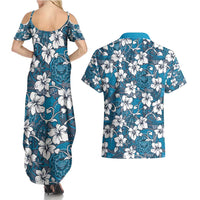 Karakarawa Bula Fiji Couples Matching Summer Maxi Dress and Hawaiian Shirt Fijian Tapa Seamless Hibiscus LT14 - Polynesian Pride