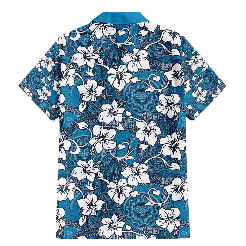 Karakarawa Bula Fiji Family Matching Mermaid Dress and Hawaiian Shirt Fijian Tapa Seamless Hibiscus LT14 - Polynesian Pride