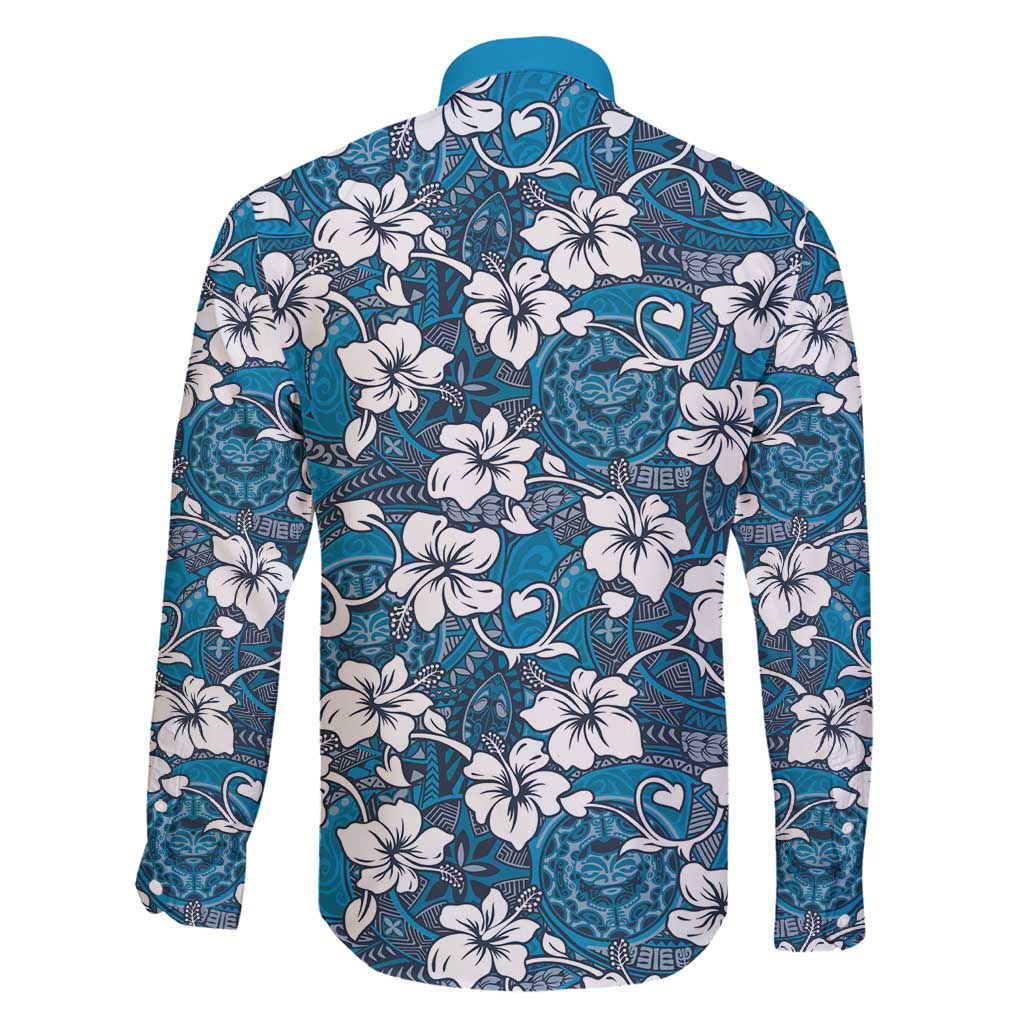 Karakarawa Bula Fiji Family Matching Off Shoulder Short Dress and Hawaiian Shirt Fijian Tapa Seamless Hibiscus LT14 - Polynesian Pride
