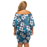 Karakarawa Bula Fiji Family Matching Off Shoulder Short Dress and Hawaiian Shirt Fijian Tapa Seamless Hibiscus LT14 - Polynesian Pride