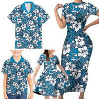 Karakarawa Bula Fiji Family Matching Short Sleeve Bodycon Dress and Hawaiian Shirt Fijian Tapa Seamless Hibiscus LT14 - Polynesian Pride