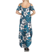 Karakarawa Bula Fiji Family Matching Summer Maxi Dress and Hawaiian Shirt Fijian Tapa Seamless Hibiscus LT14 - Polynesian Pride