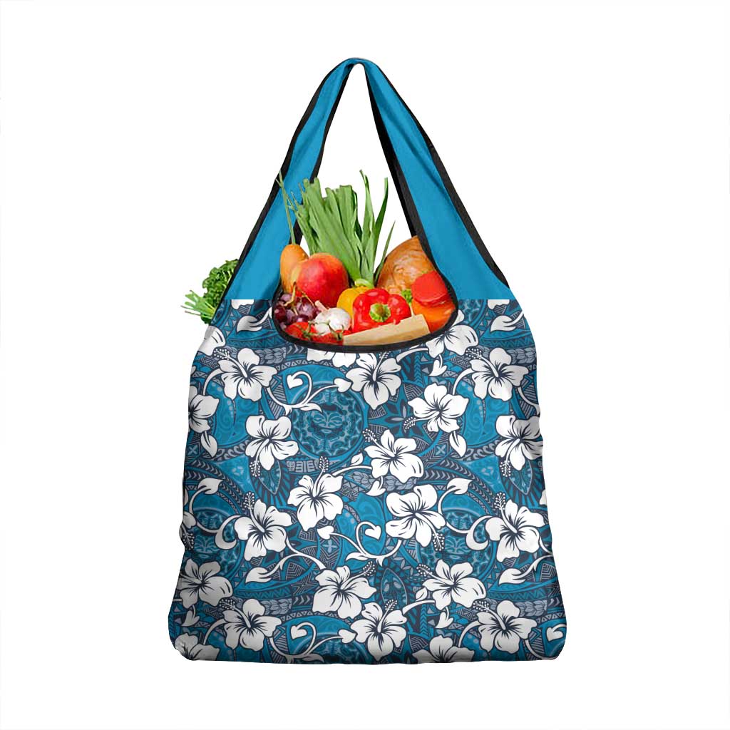 Karakarawa Bula Fiji Grocery Bag Fijian Tapa Seamless Hibiscus - Polynesian Pride