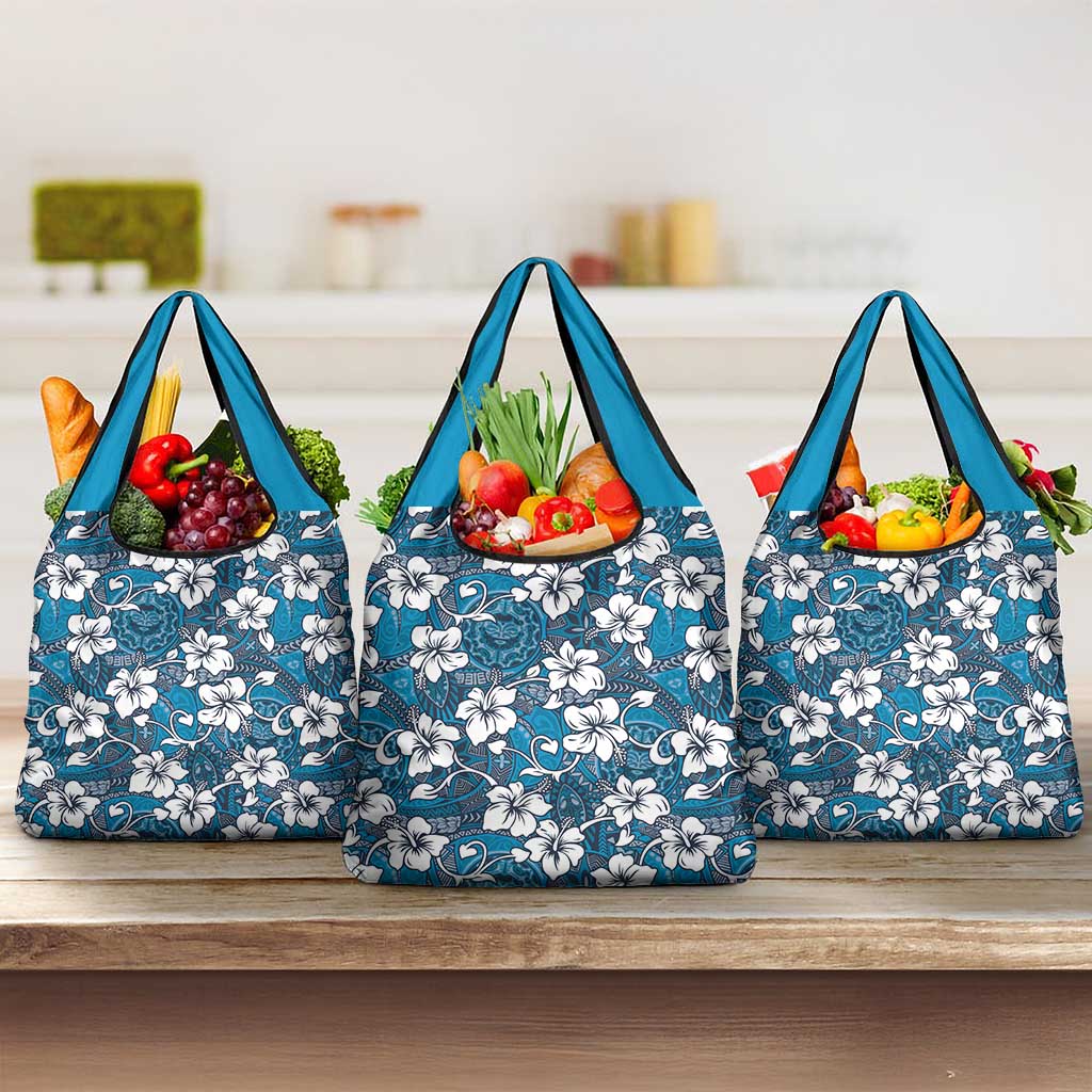 Karakarawa Bula Fiji Grocery Bag Fijian Tapa Seamless Hibiscus - Polynesian Pride