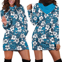 Karakarawa Bula Fiji Hoodie Dress Fijian Tapa Seamless Hibiscus LT14 - Polynesian Pride