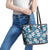 Karakarawa Bula Fiji Leather Tote Bag Fijian Tapa Seamless Hibiscus - Polynesian Pride