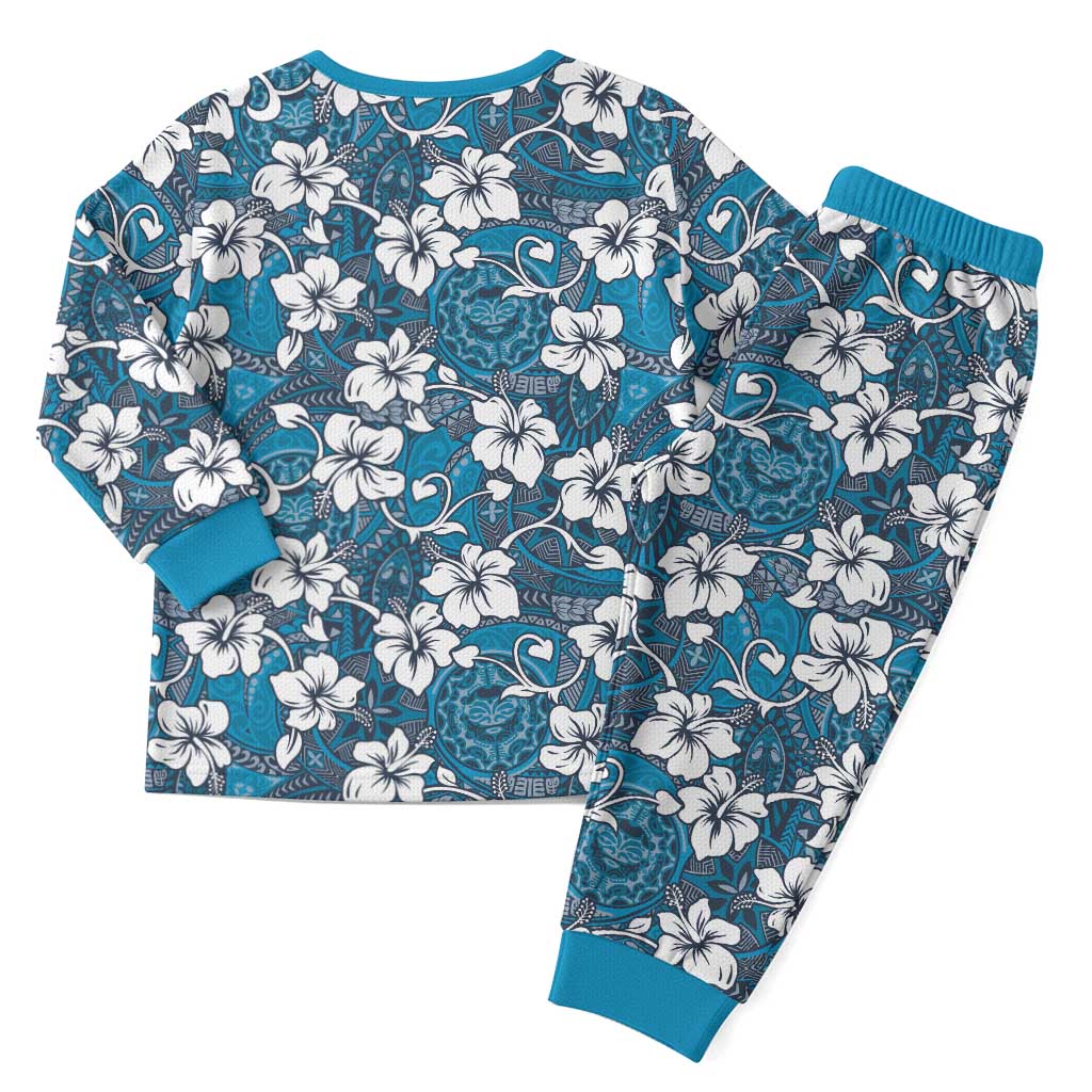 Karakarawa Bula Fiji Christmas Pajama Set Fijian Tapa Seamless Hibiscus - Polynesian Pride