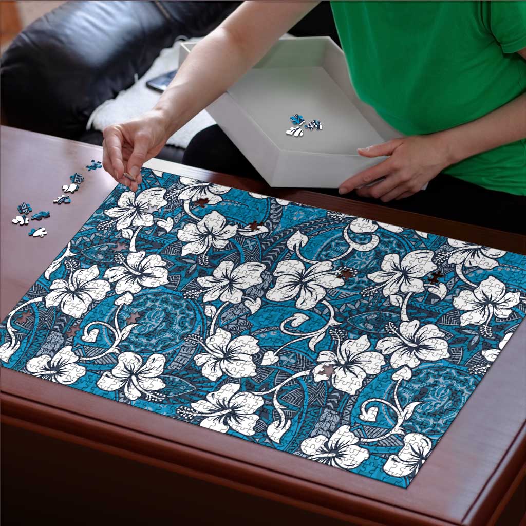 Karakarawa Bula Fiji Puzzle Fijian Tapa Seamless Hibiscus LT14 - Polynesian Pride