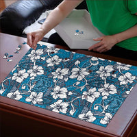 Karakarawa Bula Fiji Puzzle Fijian Tapa Seamless Hibiscus LT14 - Polynesian Pride