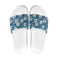 Karakarawa Bula Fiji Slide Sandals Fijian Tapa Seamless Hibiscus - Polynesian Pride