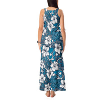 Karakarawa Bula Fiji Tank Maxi Dress Fijian Tapa Seamless Hibiscus - Polynesian Pride