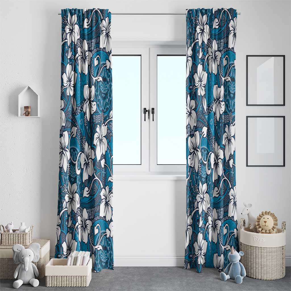 Karakarawa Bula Fiji Window Curtain Fijian Tapa Seamless Hibiscus - Polynesian Pride
