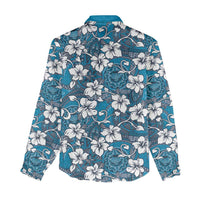 Karakarawa Bula Fiji Women Casual Shirt Fijian Tapa Seamless Hibiscus LT14 - Polynesian Pride