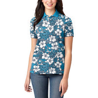 Karakarawa Bula Fiji Women Polo Shirt Fijian Tapa Seamless Hibiscus LT14 - Polynesian Pride