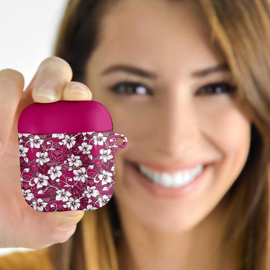 Piqi Bula Fiji AirPods Case Fijian Tapa Seamless Hibiscus - Polynesian Pride