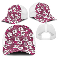Piqi Bula Fiji Baseball Net Cap Fijian Tapa Seamless Hibiscus - Polynesian Pride