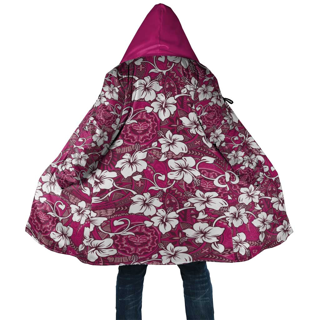 Piqi Bula Fiji Cloak Fijian Tapa Seamless Hibiscus LT14 Unisex Pink - Polynesian Pride