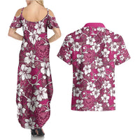 Piqi Bula Fiji Couples Matching Summer Maxi Dress and Hawaiian Shirt Fijian Tapa Seamless Hibiscus LT14 - Polynesian Pride