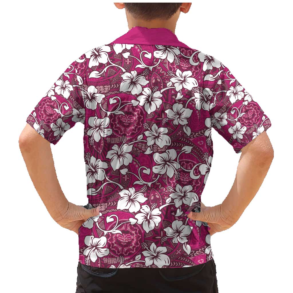 Piqi Bula Fiji Family Matching Mermaid Dress and Hawaiian Shirt Fijian Tapa Seamless Hibiscus LT14 - Polynesian Pride