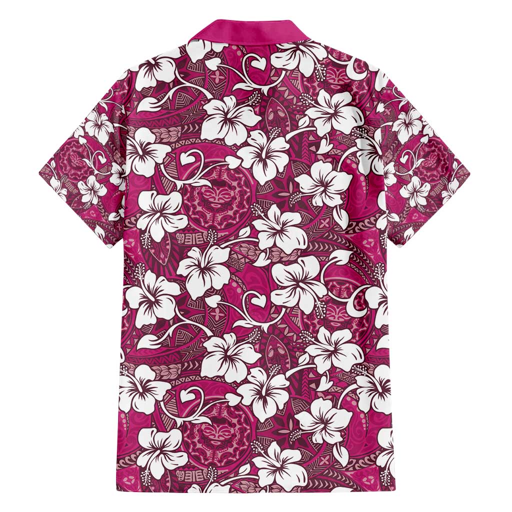 Piqi Bula Fiji Family Matching Off Shoulder Maxi Dress and Hawaiian Shirt Fijian Tapa Seamless Hibiscus LT14 - Polynesian Pride