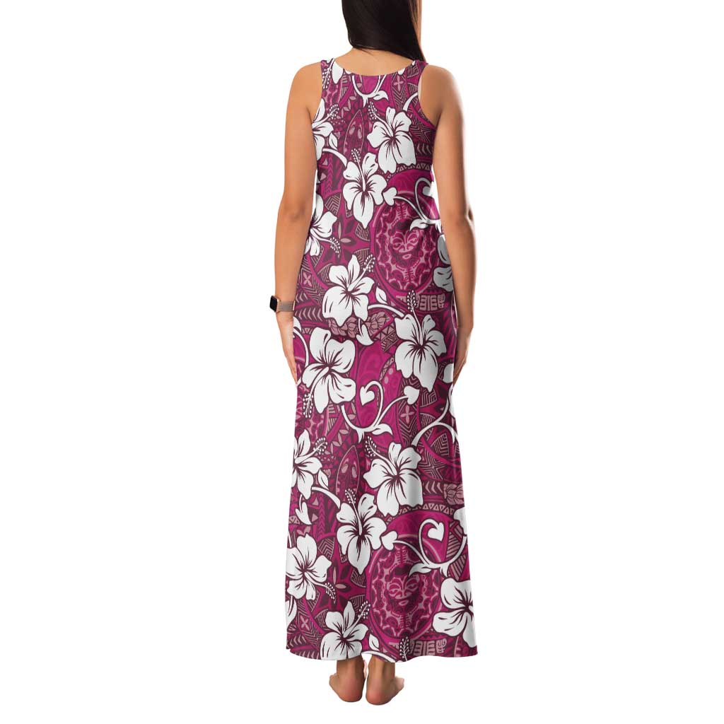Piqi Bula Fiji Family Matching Tank Maxi Dress and Hawaiian Shirt Fijian Tapa Seamless Hibiscus LT14 - Polynesian Pride