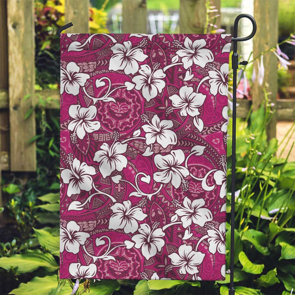 Piqi Bula Fiji Garden Flag Fijian Tapa Seamless Hibiscus - Polynesian Pride