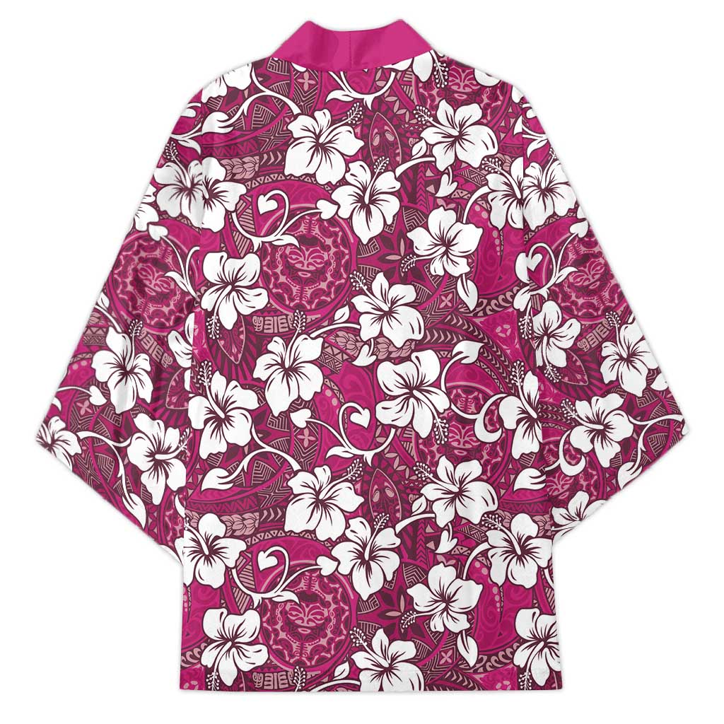 Piqi Bula Fiji Kimono Fijian Tapa Seamless Hibiscus LT14 - Polynesian Pride
