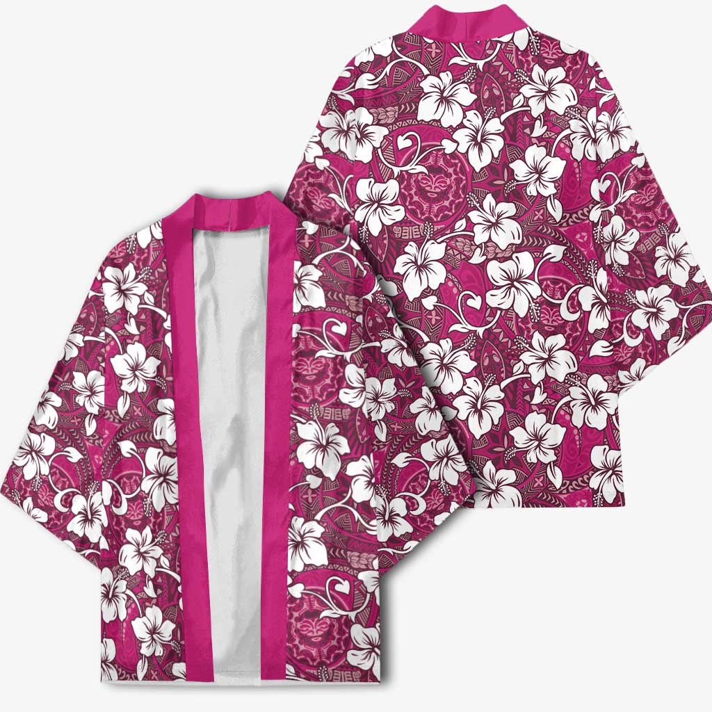 Piqi Bula Fiji Kimono Fijian Tapa Seamless Hibiscus LT14 - Polynesian Pride
