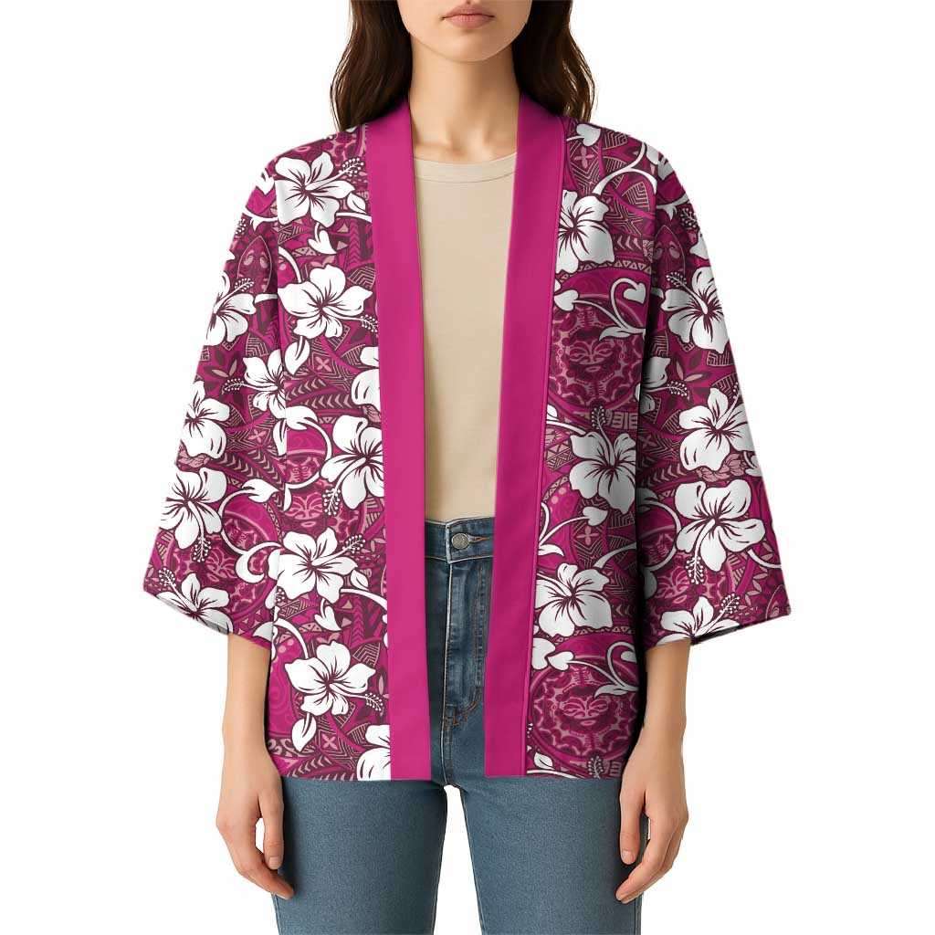 Piqi Bula Fiji Kimono Fijian Tapa Seamless Hibiscus LT14 - Polynesian Pride
