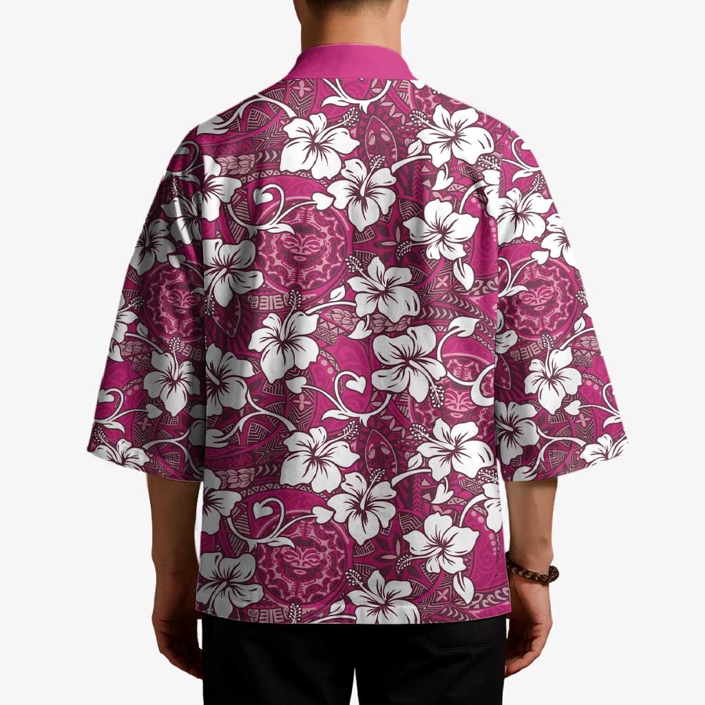 Piqi Bula Fiji Kimono Fijian Tapa Seamless Hibiscus LT14 - Polynesian Pride