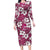 Piqi Bula Fiji Long Sleeve Bodycon Dress Fijian Tapa Seamless Hibiscus - Polynesian Pride