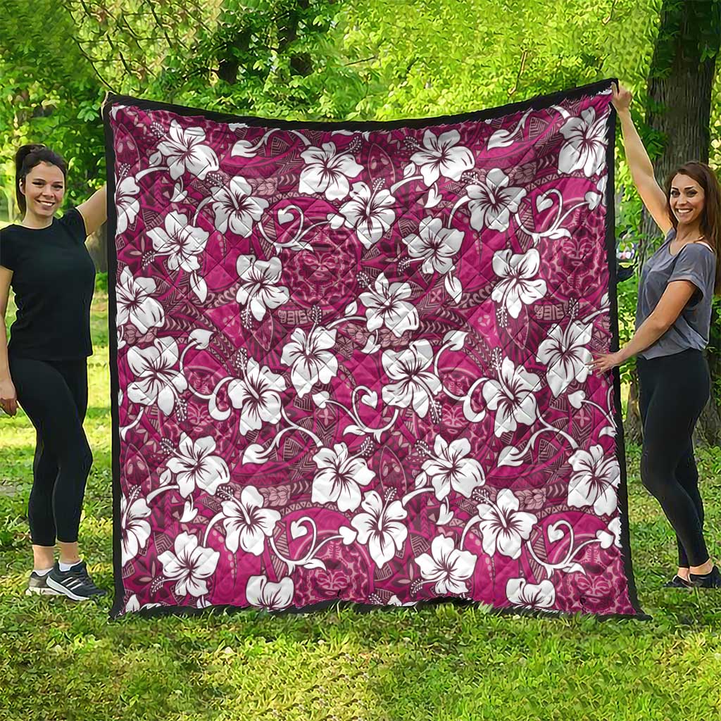 Piqi Bula Fiji Quilt Fijian Tapa Seamless Hibiscus - Polynesian Pride