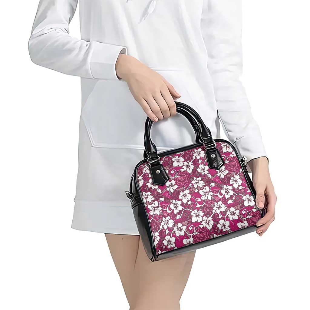Piqi Bula Fiji Shoulder Handbag Fijian Tapa Seamless Hibiscus - Polynesian Pride