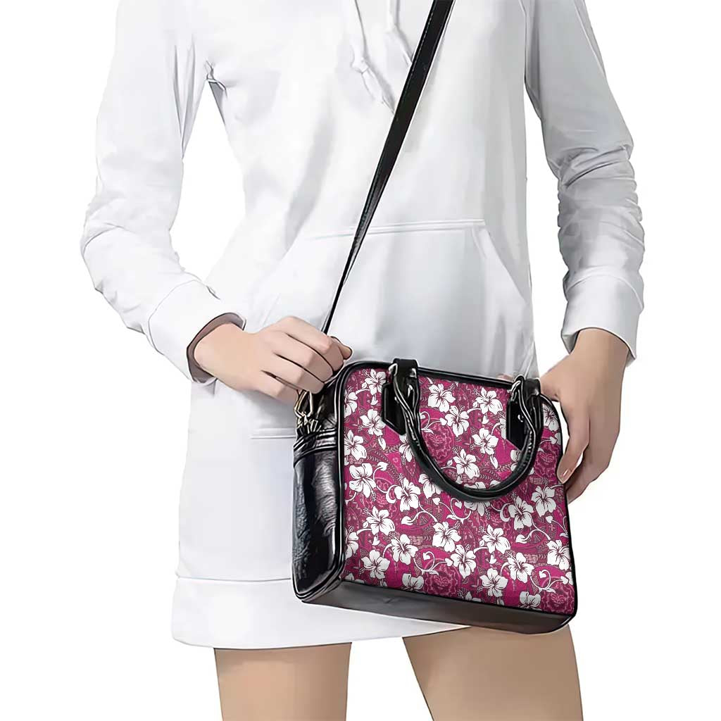 Piqi Bula Fiji Shoulder Handbag Fijian Tapa Seamless Hibiscus - Polynesian Pride