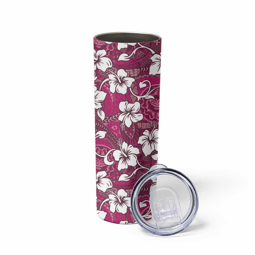 Piqi Bula Fiji Skinny Tumbler Fijian Tapa Seamless Hibiscus LT14 - Polynesian Pride