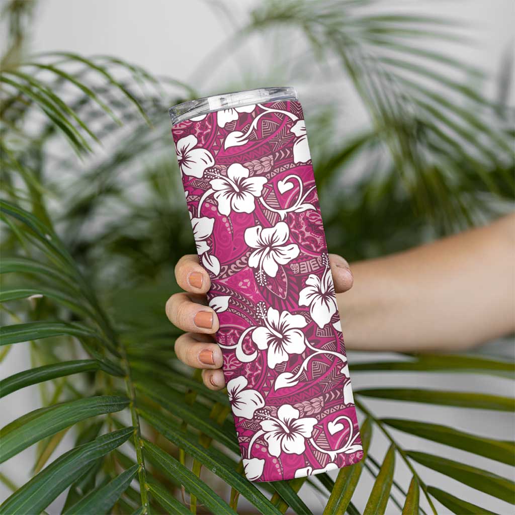 Piqi Bula Fiji Skinny Tumbler Fijian Tapa Seamless Hibiscus LT14 - Polynesian Pride
